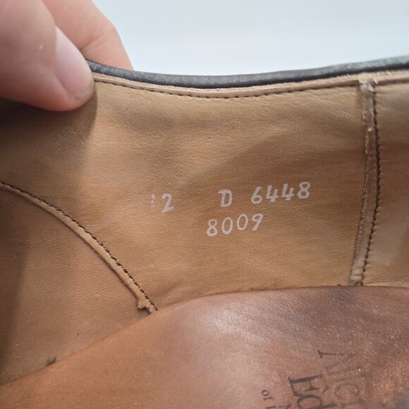 Allen Edmonds Winhall Two Tone Brown Leather Cap Toe Oxfords Size 12 D Lace Up - Picture 8 of 8